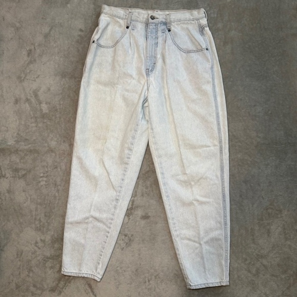 Vtg Brittania 90s Mom Jeans Size 14P 30W28L High Rise Tapered Leg Med Wash Denim